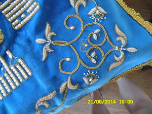 Плащаница Успение Пресвятой Богородицы Орнаментальное и лицевое шитье